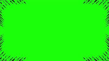 black frame with a green background video