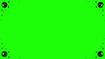 black border on green background video