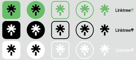 Linktree Logo Mega Bundle Icon Set Linktree App Premium Social Media Design for Digital Download vector