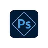 Adobe Photoshop Express Icon, App Logo Editable Premium Social Media Design for Digital Download vector