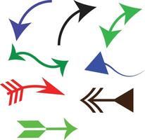 set of colorful arrows vector