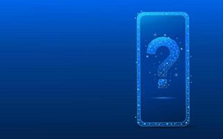 smartphone on screen abstract digital question icon vector