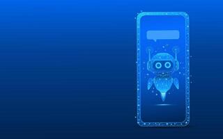 AI Conversation Chatbot Smartphone vector