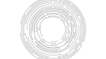 Abstract technological circular circuit background. Abstract concept of big data and AI. Network pattern. Digital computing innovation banner on a white background vector