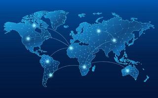 Quantum network connecting the world vector