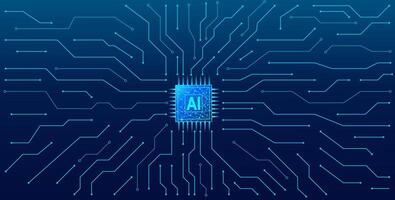 Abstract technological background with circuit lines vector