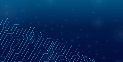 Abstract digital circuit board on a blue technological background vector
