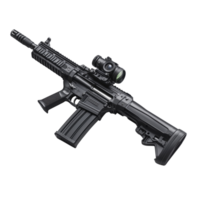 Modern Tactical Rifle with Scope and Accessories png