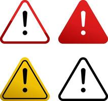 Set of warning and danger signs vector