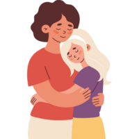 Happy Cute Woman Mother with Daughter png