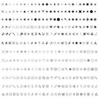 Set of stars on a white background. Elements for design. vector