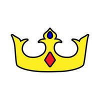 Crown icon in flat style. illustration on white background. vector