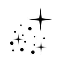 Stars icon. Black and white stars on white background. illustration. vector
