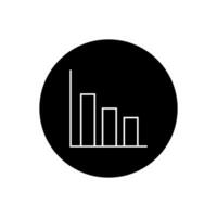 Line graph icon. Diagram symbol. Graphic element for your design. vector