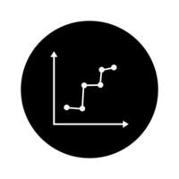 Line graph icon. Diagram symbol. Graphic element for your design vector