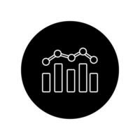 Bar chart icon. Diagram symbol. Flat design style eps 10 vector