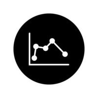 Line chart icon design. Trendy flat style for graphic design, web site. vector