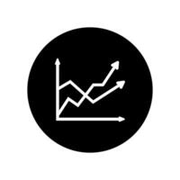 Line graph icon. Trendy flat style for graphic design, web-site. vector