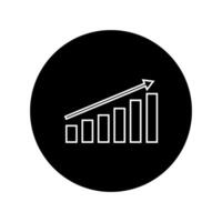 Business graph icon. Chart symbol. Flat design style eps 10 vector