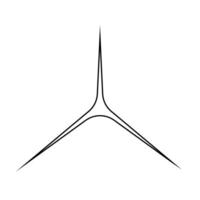 Wind turbine icon. Simple illustration of wind turbine icon for web vector