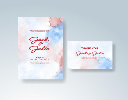 Pastel engagement invitation with canvas texture for your date