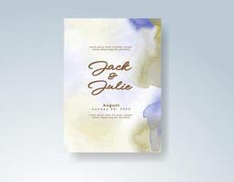 Tropical invitation suite with delicate ink splashes vector