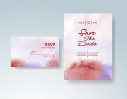 Minimalist RSVP card with dreamy composition for your date vector