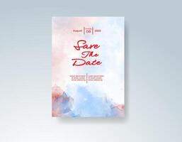 Romantic save the date card with gentle brushwork vector
