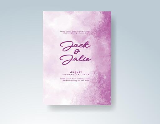 Romantic engagement invitation with canvas texture