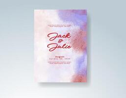 Boho invitation template with canvas texture vector