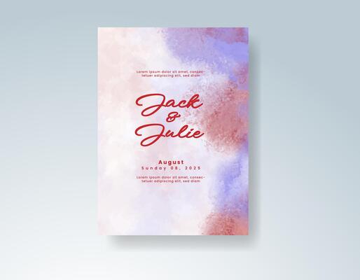 Boho invitation template with canvas texture