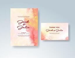 Boho invitation template with soft pastel tones vector