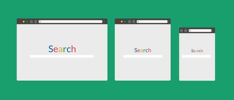 Open browser window on PC vector