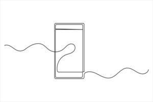 Smart phone outline in minimalist design vector