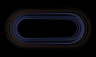 Blue orange minimal glowing lines abstract geometric tech background vector