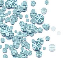 Blue white circles abstract tech geometric background vector