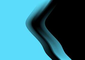 Contrast blue black smooth wavy abstract minimal background vector