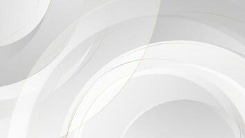Grey abstract minimal circles and golden lines geometric background vector