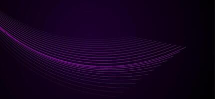 Violet minimal wavy lines abstract geometric tech background vector