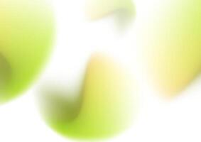 Green yellow minimal liquid shapes abstract background vector