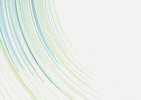 Blue green minimal tech wavy lines abstract futuristic background vector