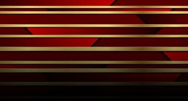 Red and golden tech geometric abstract background vector