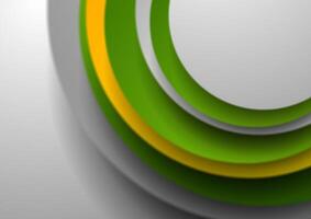Abstract geometric tech background with circles vector