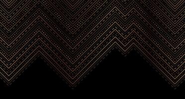 Golden abstract dotted lines on black background vector