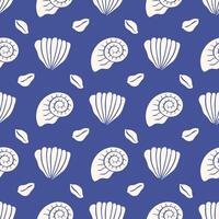 Whimsical seashells pattern vector