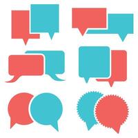 Different collection of empty speech bubbles vector