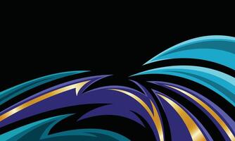 Abstract curved geometric lines modern background for car wrap sticker vector