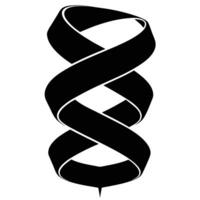 A black and white image of a spiral vector