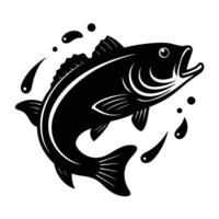 A fish with a splash of water on it vector