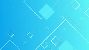Blue abstract background with floating squares video
